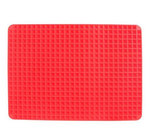 Cook healthier meals with this non-stick silicone pyramid mat. Perfect for roasting, grilling, and baking. Heat-resistant, reusable, and easy to clean.