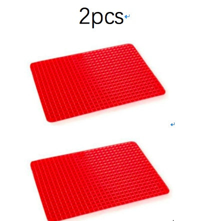 Cook healthier meals with this non-stick silicone pyramid mat. Perfect for roasting, grilling, and baking. Heat-resistant, reusable, and easy to clean.